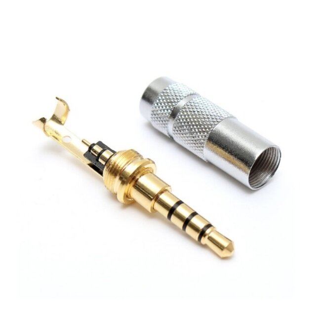 3,5mm Klinkenstecker (m) Metall 4-polig Stereo