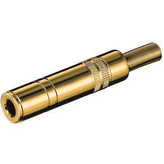 Goobay 6,35mm Klinkenstecker (m) vergoldet - 3-polig / Stereo