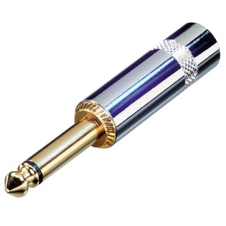 REAN REAN NYS224G 6,35mm Klinkenstecker (m) - vergoldet - 2-polig / Mono