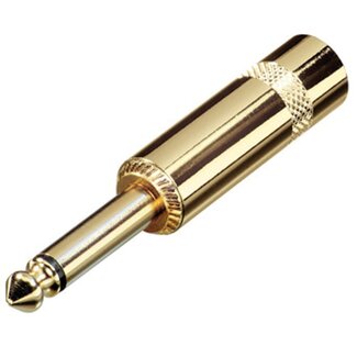 REAN REAN NYS224AG 6,35mm Klinkenstecker (m) - vergoldet - 2-polig / Mono