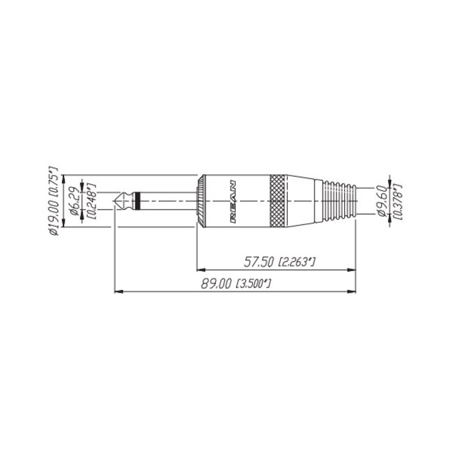 REAN NYS225L 6,35mm Klinkenstecker (m) Lautsprecher 2-polig Mono