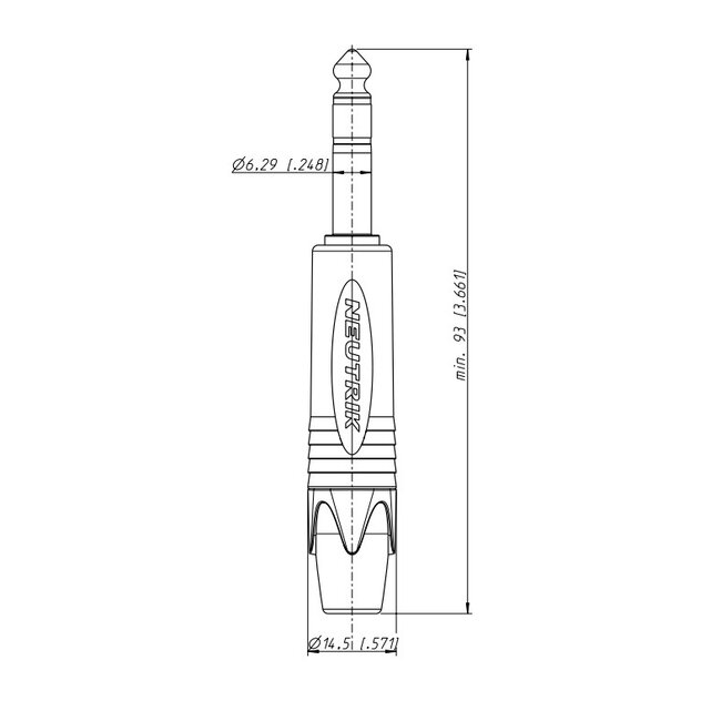 Neutrik NP3X-BAG 6,35mm Klinkenstecker (m) Metall 3-polig Stereo