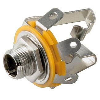 S-Impuls 6,35mm Klinkenbuchse Einbau Metall - 3 Lötpunkte / Stereo