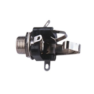 Electrovision 6,35mm Klinkenbuchse Einbau - Kunststoff - 3 Lötpunkte / Stereo