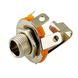 Goobay 6,35mm Klinkenbuchse Einbau - Metall - 3 Lötpunkte / Mono