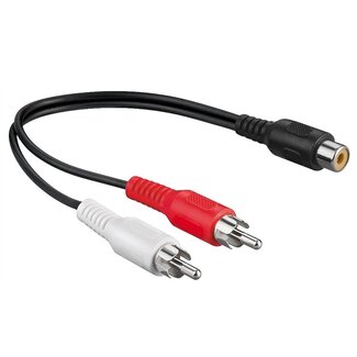 S-Impuls Subwoofer/Tulip Stereo (m) - Tulip Mono (w) Audio Adapter - 0,20 Meter