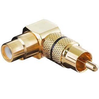 Goobay Tulp Winkeladapter - Schwarz / Vergoldet (Metall)