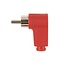 Tulp Audio/Video Stecker - Winkelstecker - Kunststoff / Rot