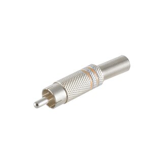 S-Impuls Cinch-Stecker Metall Gelb 6mm Audio/Video