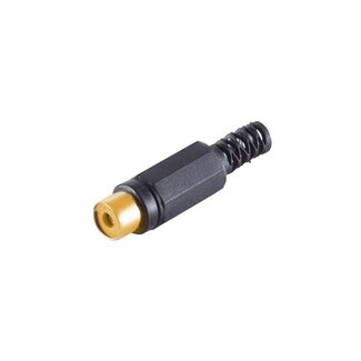 S-Impuls Tulp (w) Audio/Video Stecker - vergoldet - Kunststoff / Schwarz