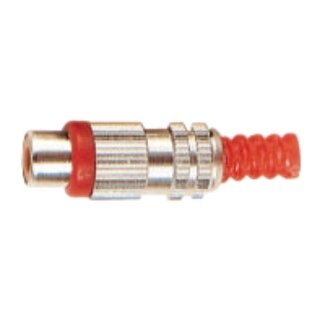 Electrovision Cinch Audio/Video Stecker bis 6mm Metall/Kunststoff Rot