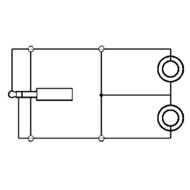 6,35mm Klinke (m) auf Cinch Stereo (w) Audiokabel Adapter - 0,20 m