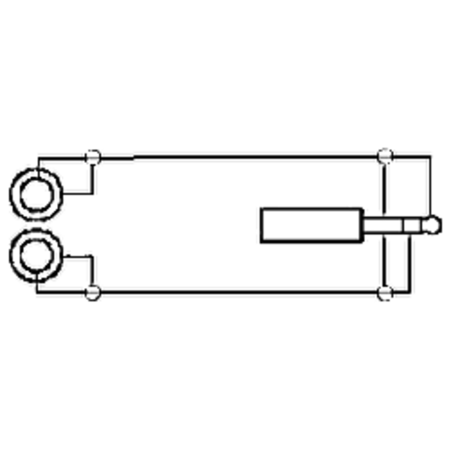 6,35mm Klinke (m) auf Cinch Stereo (w) Audio Adapter