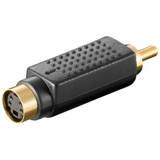 Goobay S-VHS (v) auf Composite RCA (m) Adapter / Schwarz