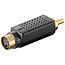 S-VHS (v) auf Composite RCA (m) Adapter / Schwarz