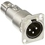 Neutrik NA3MDF XLR (m) - XLR (w) Einbaubuchse Adapter
