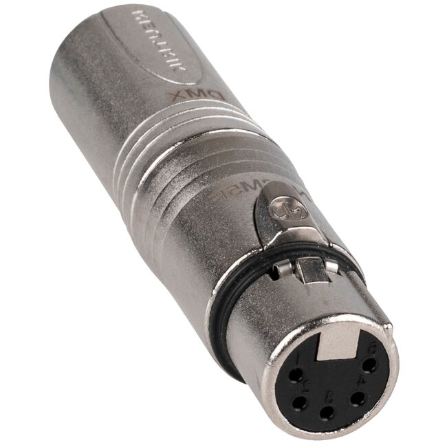 Neutrik NA3M5F 3-pol XLR (m) - 5-pol XLR (w) DMX Adapter
