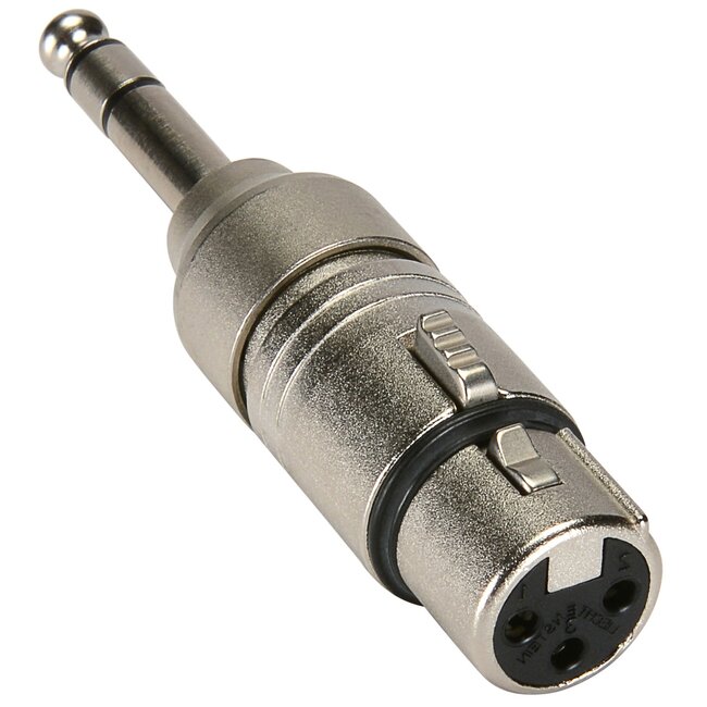 Neutrik NA3FP XLR (w) auf 6,35mm Stereo-Klinke (m) Adapter