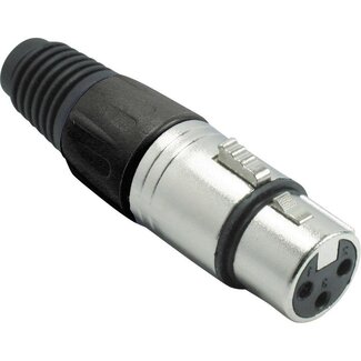 S-Impuls XLR 3-poliger (m) Stecker mit Kunststoff-Zugentlastung - Grau/Schwarz