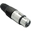 XLR 3-poliger (m) Stecker mit Kunststoff-Zugentlastung - Grau/Schwarz