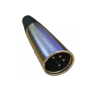 Electrovision XLR 4-pol Stecker (m) mit Zugentlastung / Grau/Schwarz