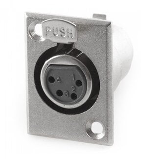 Electrovision XLR 4-pol Einbaustecker (m) - Grau