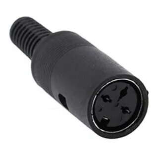 Universal DIN 3-poliger (V) Stecker / Schwarz