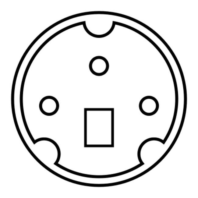 Mini DIN 3-poliger Stecker (m)