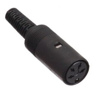 Universal DIN 4-poliger (V) Stecker / Schwarz