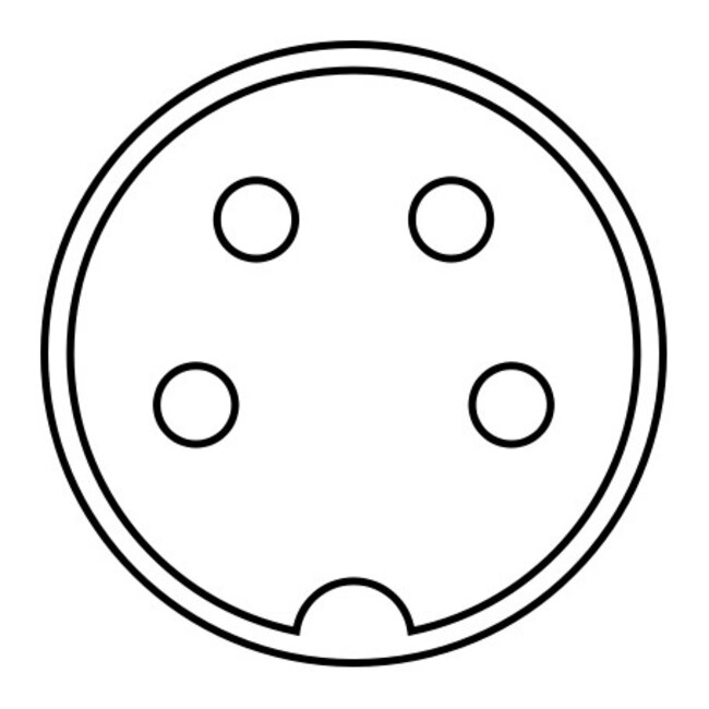 DIN 4-poliger (V) Stecker / Schwarz