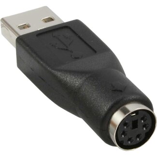 MaxTrack USB-A (m) auf Mini DIN 6-pol PS/2 (w) Adapter – Schwarz