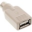 Mini DIN 6-pol PS/2 (m) auf USB-A (w) Adapter Beige