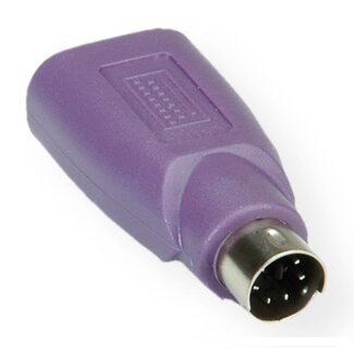 Value Mini DIN 6-pol PS/2 (m) auf USB-A (w) Adapter / Lila