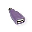 Mini DIN 6-pol PS/2 (m) auf USB-A (w) Adapter / Lila
