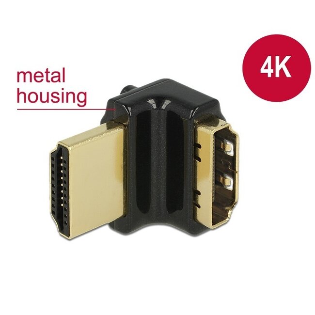 Kompakter Premium HDMI Adapter - 90° Winkel nach oben - Version 2.0 (4K 60Hz + HDR)