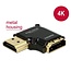 Kompakter Premium HDMI Adapter - 90° Rechtswinklig - Version 2.0 (4K 60Hz + HDR)