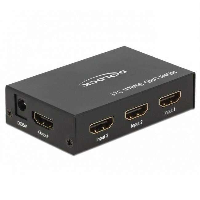 DeLOCK HDMI Umschalter 3-fach - Version 2.0 (4K 60Hz HDR)