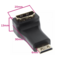 Mini HDMI-zu-HDMI Adapter 90° Abgewinkelt Version 1.4 (4K 30Hz)