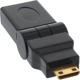 InLine Mini HDMI zu HDMI Adapter - 180° drehbar (oben/unten) - Version 1.4 (4K 30Hz)