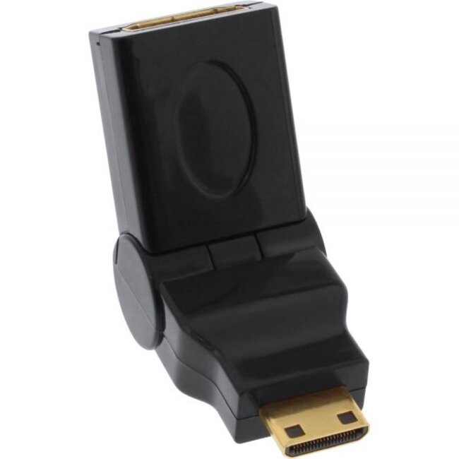 Mini HDMI zu HDMI Adapter - 180° drehbar (oben/unten) - Version 1.4 (4K 30Hz)