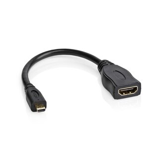 Valueline Micro HDMI-zu-HDMI Adapter Version 1.4 (4K 30Hz) Schwarz 0,20 m