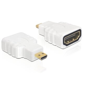 S-Impuls Micro HDMI-auf-HDMI Adapter Version 1.4 (4K 30Hz) Weiß