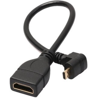 Coretek Micro HDMI-zu-HDMI Adapter 90° Abgewinkelt Nach Unten Version 1.4 (4K 30Hz) 0,15m