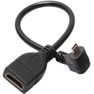 Coretek Micro HDMI zu HDMI Adapter 90° nach oben, Version 1.4 (4K 30Hz), 0,15 m