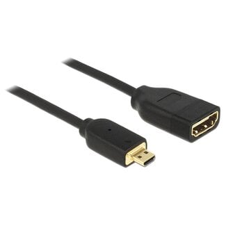 DeLOCK Premium Micro HDMI-zu-HDMI Adapter Version 2.0 (4K 60Hz) Schwarz 0,20 m