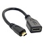 Micro HDMI (m) zu Mini HDMI (w) Adapter - Version 1.4 (4K 30Hz) - 0,15 m