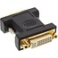 DVI-D Dual Link (m) - DVI-I Dual Link (w) Adapter vergold / schwarz