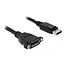 DisplayPort Einbaubuchse (m-w) - Version 1.2 (4K 60Hz) / Schwarz - 1 Meter