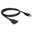 DisplayPort Einbaubuchse (m-w) - Version 1.2 (4K 60Hz) / Schwarz - 1 Meter