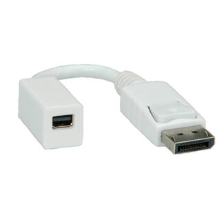 Roline DisplayPort-auf-Mini DisplayPort Adapter 1.1 (4K 30 Hz) Weiß 0,15 m